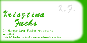 krisztina fuchs business card